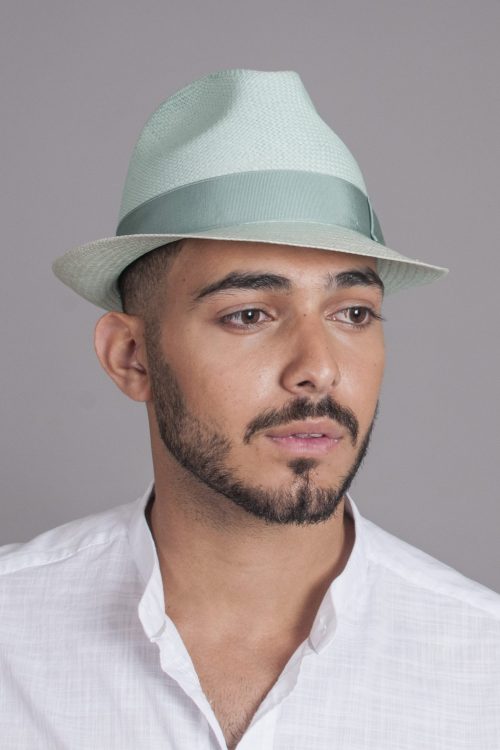 Alternative view of Small Brim Panama Trilby by Borsalino
